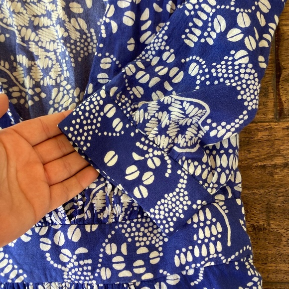 & OTHER STORIES Cotton Blend Coffee Bean Maxi Dress Size 2 Blue Spring - Picture 8 of 13